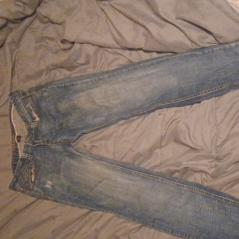 Medium wash denim jean pants